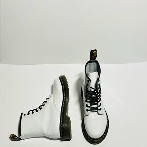 Dr. Martens White Lace Up Boots